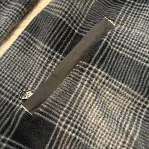 Columbia Jacket Fleece Gray Plaid Sherpa Collar Medium - Picture 5 of 13